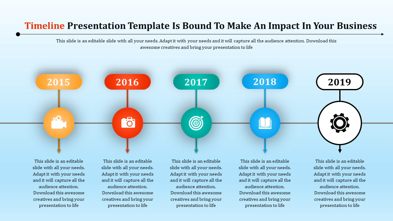 Innovative Timeline Presentation Template For Your Need